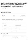 HKIN 191 Midterm Exam &lpar;2026&rpar; UPDATE Verified Questions And Answers &vert; With 100&percnt; Correct Answers graded A&plus; Guaranteed Success&excl;&excl;