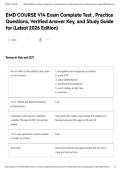 EMD COURSE V14 Exam Complete Test &comma; Practice Questions&comma; Verified Answer Key&comma; and Study Guide for &lpar;Latest 2026 Edition&rpar;