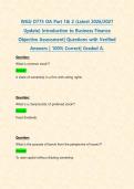 WGU D775 OA Part 1& 2 &lpar;Latest 2026&sol;2027 Update&rpar; Introduction to Business Finance Objective Assessment&vert; Questions with Verified Answers &vert; 100&percnt; Correct&vert; Graded A&period;
