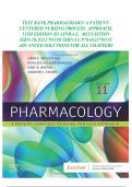 Pharmacology&colon; A Patient-Centered Nursing Process Approach 11th Edition Linda E&period; McCuistion Complete Test Bank and Advanced Solutions for All Chapters