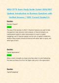 WGU D775 Exam Study Guide &lpar;Latest 2026&sol;2027 Update&rpar; Introduction to Business Questions with Verified Answers &vert; 100&percnt; Correct&vert; Graded A&plus;