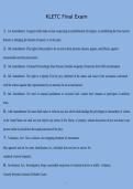 KLETC Exam questions With Complete Solutions