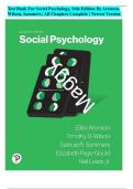 Test Bank For Social Psychology&comma; 11th Edition By Aronson&comma; Wilson&comma; Sommers &vert; All Chapters Complete &vert; Newest Version&period;