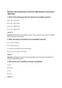 BioChem 210 Comprehensive Final Exam 2026 Questions and Answers 100&percnt; PASS