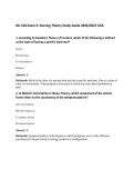 NU 518 Exam 2&colon; Nursing Theory Study Guide 2026&sol;2027 USA