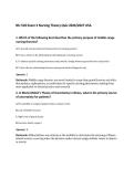 NU 518 Exam 3 Nursing Theory Quiz 2026&sol;2027 USA