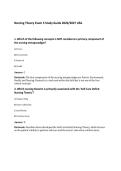 NU 518 &vert;Nursing Theory &vert; Bundled Exams 2026&sol;2027&vert; USA
