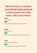 WGU D775&sol; WGU D775 Introduction to Business Finance Exams PACKAGE DEAL&vert; BUNDLE contains the latest OA&comma;PA&comma; Study guide&comma; Vocabulary and practice test with complete solutions- Everything you need to pass D775 is here&excl;&excl;