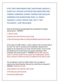 POST FIRST RESPONDER FIRST AID&sol;CPR&sol;AED&colon; MODULE 3  EXAM FULLY SOLVED & UPDATED 2026 QUESTIONS AND  CORRECT ANSWERS &lpar; EXPERT VERIFIED AND DETAILED  ANSWERS&rpar; FOR QUARANTEED PASS &vert; A&plus; GRADE  ASSURED &vert; LATEST UPDATE 2026 &vert; GET IT 100&percnt;  ACCURATE&excl;&excl;  &lpar;JUST RELEAS