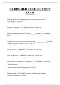 CT DDS MED CERTIFICATION  EXAM QUESTIONS AND ANSWERS 2026