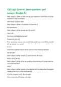 720 Logic Controls Exam questions and  answers Graded A&plus; 