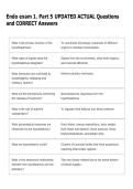 Endo exam 1&period; Part 5 UPDATED ACTUAL Questions  and CORRECT Answers 