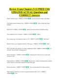 Review Exam Chapters 9-12 PHED 1346   UPDATED ACTUAL Questions and  CORRECT Answers 