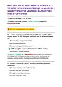 HESI EXIT RN EXAM COMPLETE BUNDLE V1&ndash;V7 &lpar;NGN&rpar; &vert; VERIFIED QUESTIONS & ANSWERS &vert; NEWEST UPDATED VERSION &vert; GUARANTEED PASS STUDY GUIDE