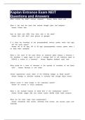 Kaplan Entrance Exam NEIT Questions and Answers