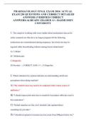 Pharmacology Final Exam &ndash; Rasmussen College &vert; Complete Test Bank & Study Guide 2026
