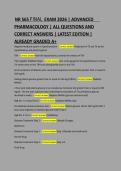NR565&sol;NR 565 Pharmacology Final Exam Questions with CORRECT Answers 100&percnt; Verified