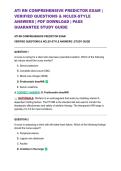 ATI RN COMPREHENSIVE PREDICTOR EXAM &vert; VERIFIED QUESTIONS & NCLEX-STYLE ANSWERS &vert; PDF DOWNLOAD &vert; PASS GUARANTEE STUDY GUIDE