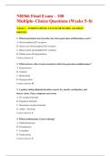NR566 Final Exam &ndash; 100 Multiple-Choice Questions &lpar;Weeks 5-8&rpar; 2026 &vert; Verified Answers &vert; Graded A&plus;