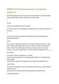 BIMM 121 Final Exam questions and answers Graded A&plus;