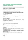 BIOD 121- Module 3 Exam questions and answers  Graded A&plus; latest updates 