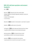 BIOL 241 Lab Exam questions and answers  Graded A&plus; 