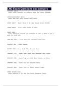 LNC Exam Questions and answers