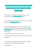LOCAL ANESTHESIA -CDCA BOARD EXAM  Questions and Correct Answers Latest  Update 2026 
