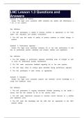 LNC Lesson 1&period;3 Questions and Answers