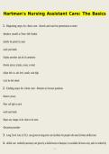 Hartman's Nursing Assistant Care&colon; The Basics Questions With Answers