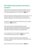 CPT Coding Practice questions and answers  Graded A&plus; 