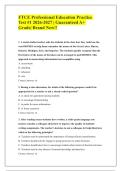FTCE Professional Education Practice Test &num;1 2026-2027 &vert; Guaranteed A&plus; Grade &vert; Brand New&excl;&excl;