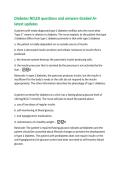 Diabetes NCLEX questions and answers Graded A&plus;  latest updates 