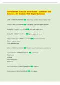 COPE Health Scholars Study Guide &vert; Questions and  Answers &vert; A&plus; Graded &vert; With Expert Solutions