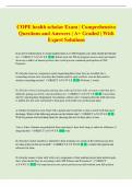 COPE health scholar Exam &vert; Comprehensive  Questions and Answers &vert; A&plus; Graded &vert; With  Expert Solutions 