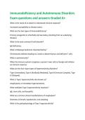 Immunodeficiency and Autoimmune Disorders  Exam questions and answers Graded A&plus; 