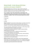 Mental Health - Archer Review &lpar;2&sol;2&rpar; Exam  questions and answers Graded A&plus; 