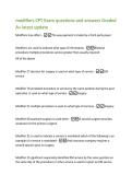 modifiers CPT Exam questions and answers Graded  A&plus; latest update 