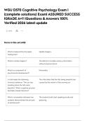 WGU D570 Cognitive Psychology Exam &vert; &lpar;complete solutions&rpar; Exam&vert; ASSURED SUCCESS &vert;GRADE A&plus;&excl;&excl; &vert;Questions & Answers 100&percnt; Verified 2026 latest update