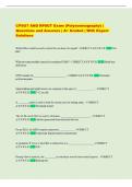 CPSGT AND RPSGT Exam &lpar;Polysomnography&rpar; &vert;  Questions and Answers &vert; A&plus; Graded &vert; With Expert  Solutions 
