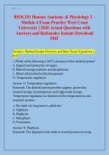 BIOL251 Human Anatomy & Physiology I Module 4 Exam Practice&colon; 400 Questions with Answers & Rationales &vert; West Coast University 2026