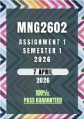 MNG2602 Assignment 1 Semester 1 2026 Memo&vert; Due Date 7 April 2026