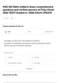 NSG 120 Patho midterm Exam comprehensive questions and verified answers ACTUAL EXAM 2026 TEST&excl;&excl; Graded A&plus; &vert;2026 EXAM UPDATE