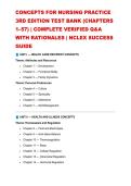 CONCEPTS FOR NURSING PRACTICE 3RD EDITION TEST BANK &lpar;CHAPTERS 1&ndash;57&rpar; &vert; COMPLETE VERIFIED Q&A WITH RATIONALES &vert; NCLEX SUCCESS GUIDE