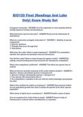BIO120 Final &lpar;Readings And Labs Only&rpar; Exam Study Set