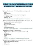 WGU D118 FINAL TEST 2026 QUESTIONS WITH CORRECT ANSWERS GRADED A&plus;
