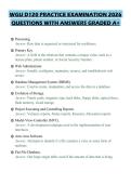 WGU D120 PRACTICE EXAMINATION 2026 QUESTIONS WITH ANSWERS GRADED A&plus;
