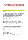NUR 242 Exam 3 &ndash; Med-Surg Concepts &lpar;2026&rpar;  Galen College of Nursing &vert; Actual Questions &  Answers with Rationales 