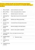 Overview of Mental Health and Psychopharmacology Exam &vert;  Comprehensive Questions and Answers &vert; A&plus; Graded &vert; With Expert  Solutions