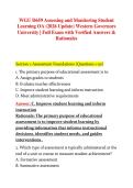 WGU D659 Assessing and Monitoring Student Learning OA Study Guide&colon; 400 Questions with Answers & Rationales &vert; Western Governors University 2026